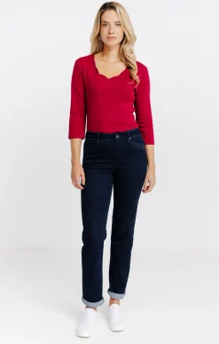 Pantalons<Armand Thiery Jean droit détails sequins - Bleu