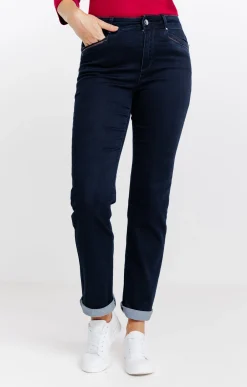 Pantalons<Armand Thiery Jean droit détails sequins - Bleu