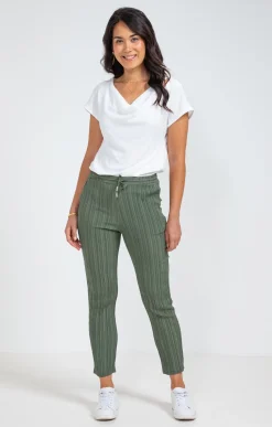 Pantalons<Armand Thiery Jogging aspect plissé - Kaki
