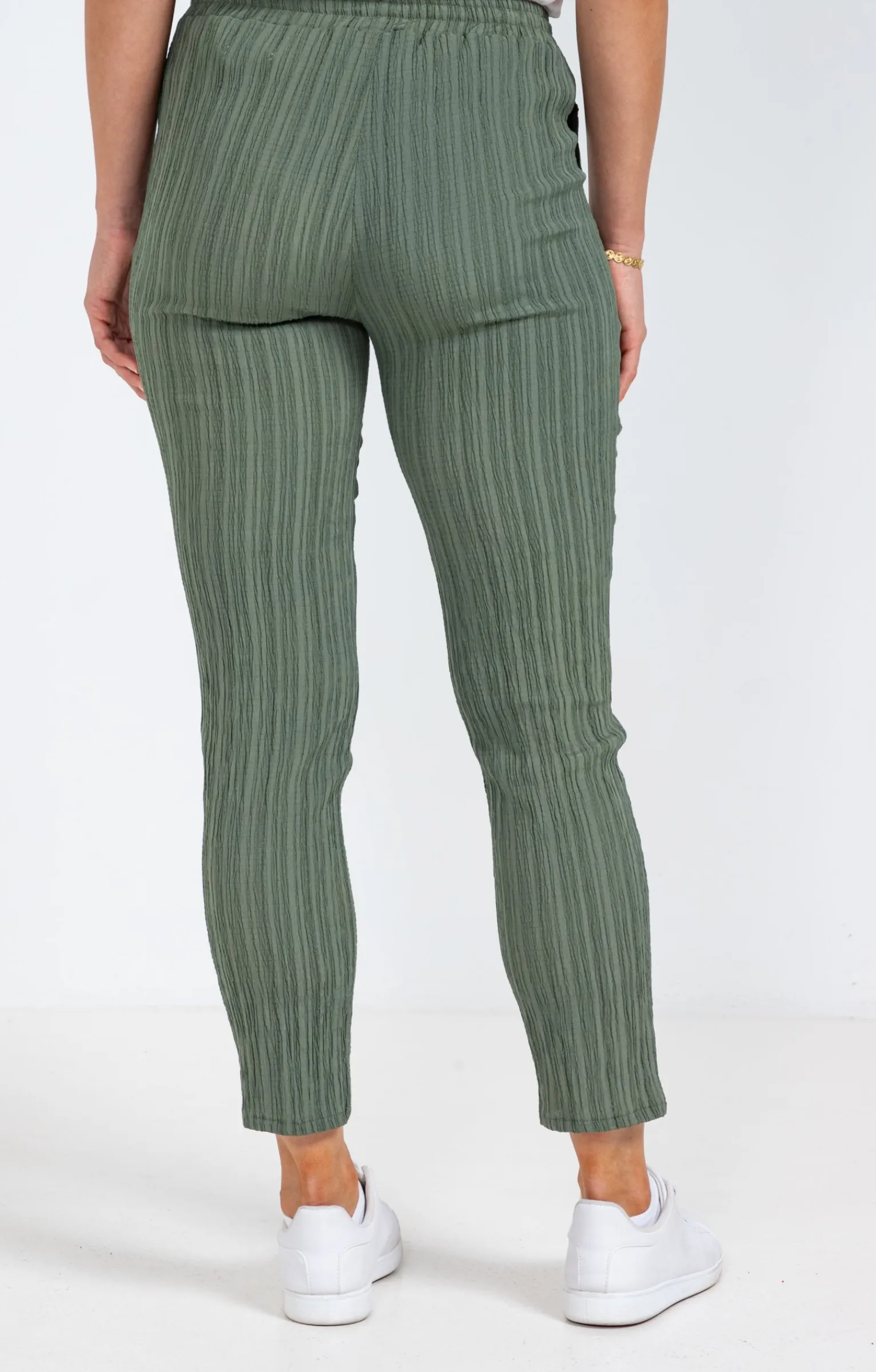 Pantalons<Armand Thiery Jogging aspect plissé - Kaki