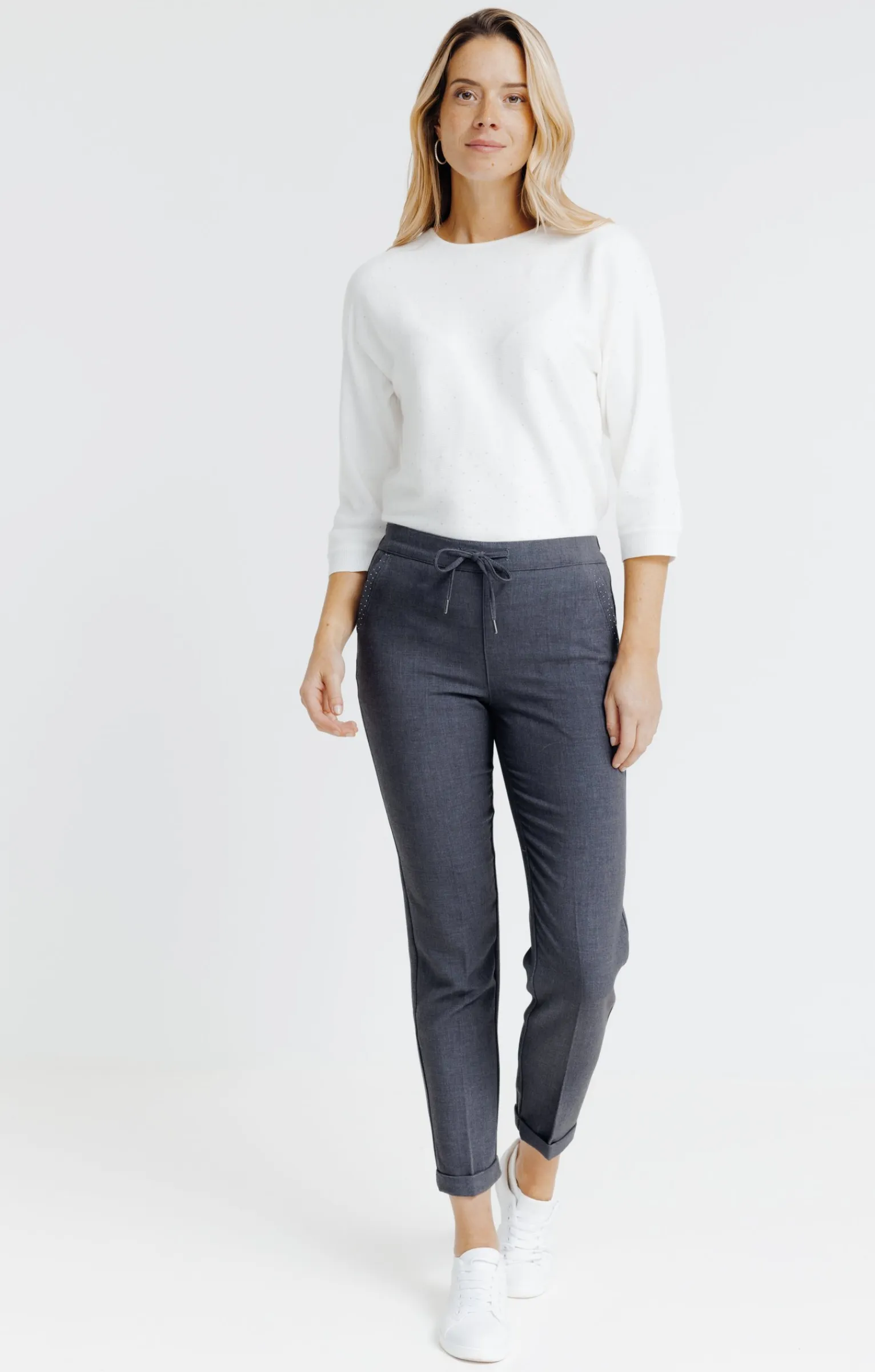 Pantalons<Armand Thiery Jogging avec viscose - Anthracite