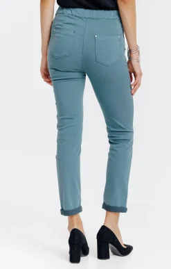 Pantalons<Armand Thiery Jogging coton stretch élastiqué dos - Tilleul