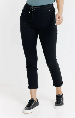 Pantalons<Armand Thiery Jogging coton stretch élastiqué dos - Noir