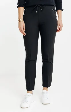 Pantalons<Armand Thiery Jogging fluide détail bouton - Noir