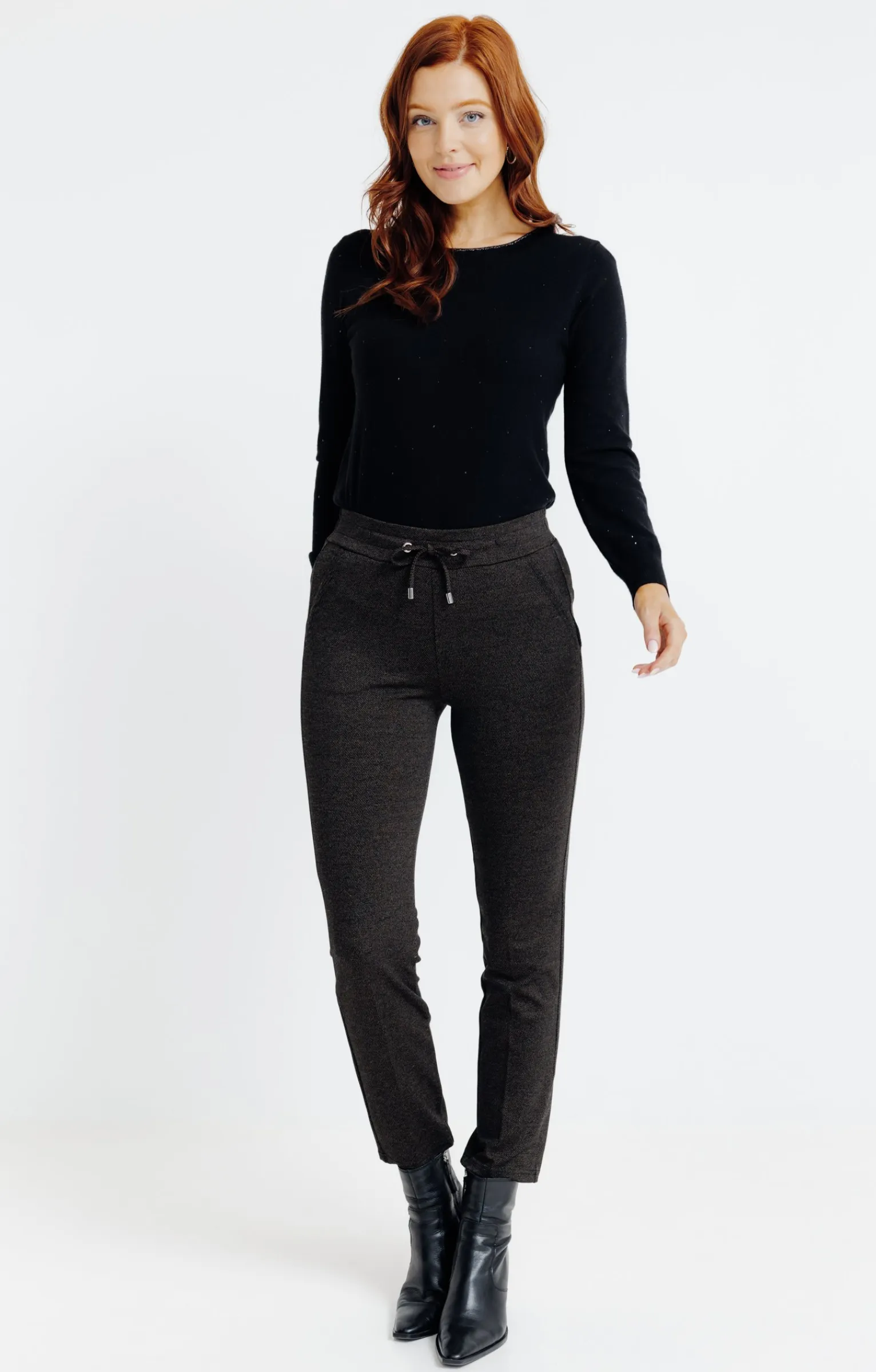 Pantalons<Armand Thiery Jogging milano chiné - Chocolat