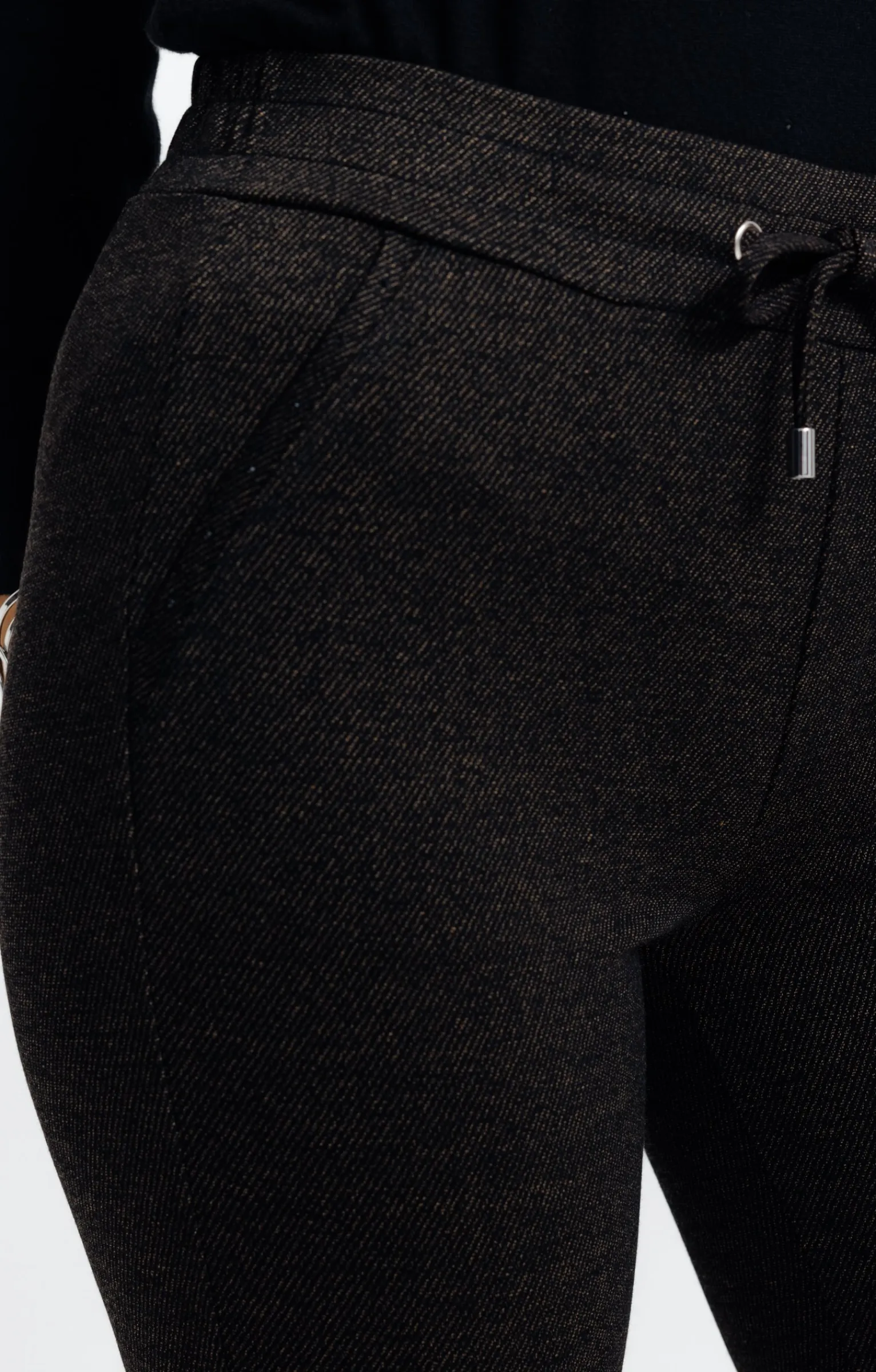 Pantalons<Armand Thiery Jogging milano chiné - Chocolat
