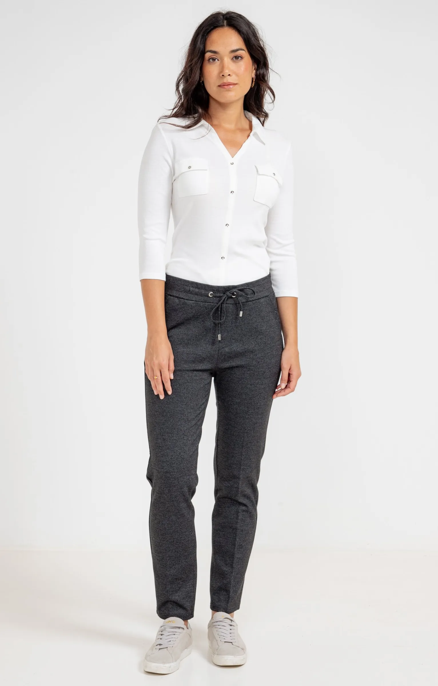Pantalons<Armand Thiery Jogging milano chiné - Anthracite