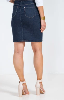 Jupes<Armand Thiery Jupe denim brut avec ceinture - Bleu