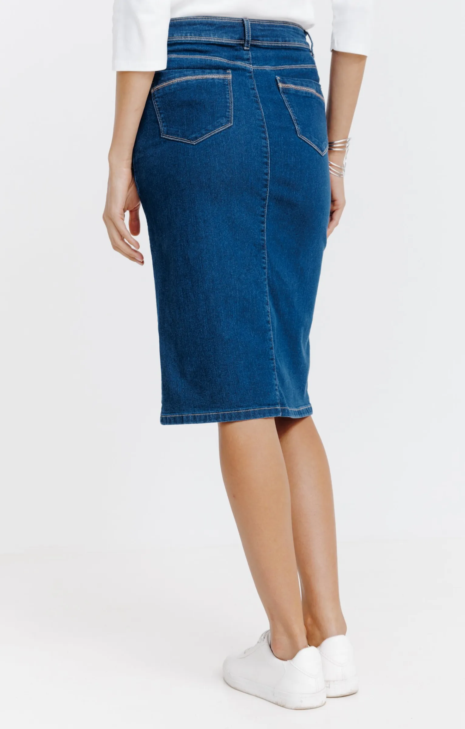 Jupes<Armand Thiery Jupe longue denim stone - Bleu