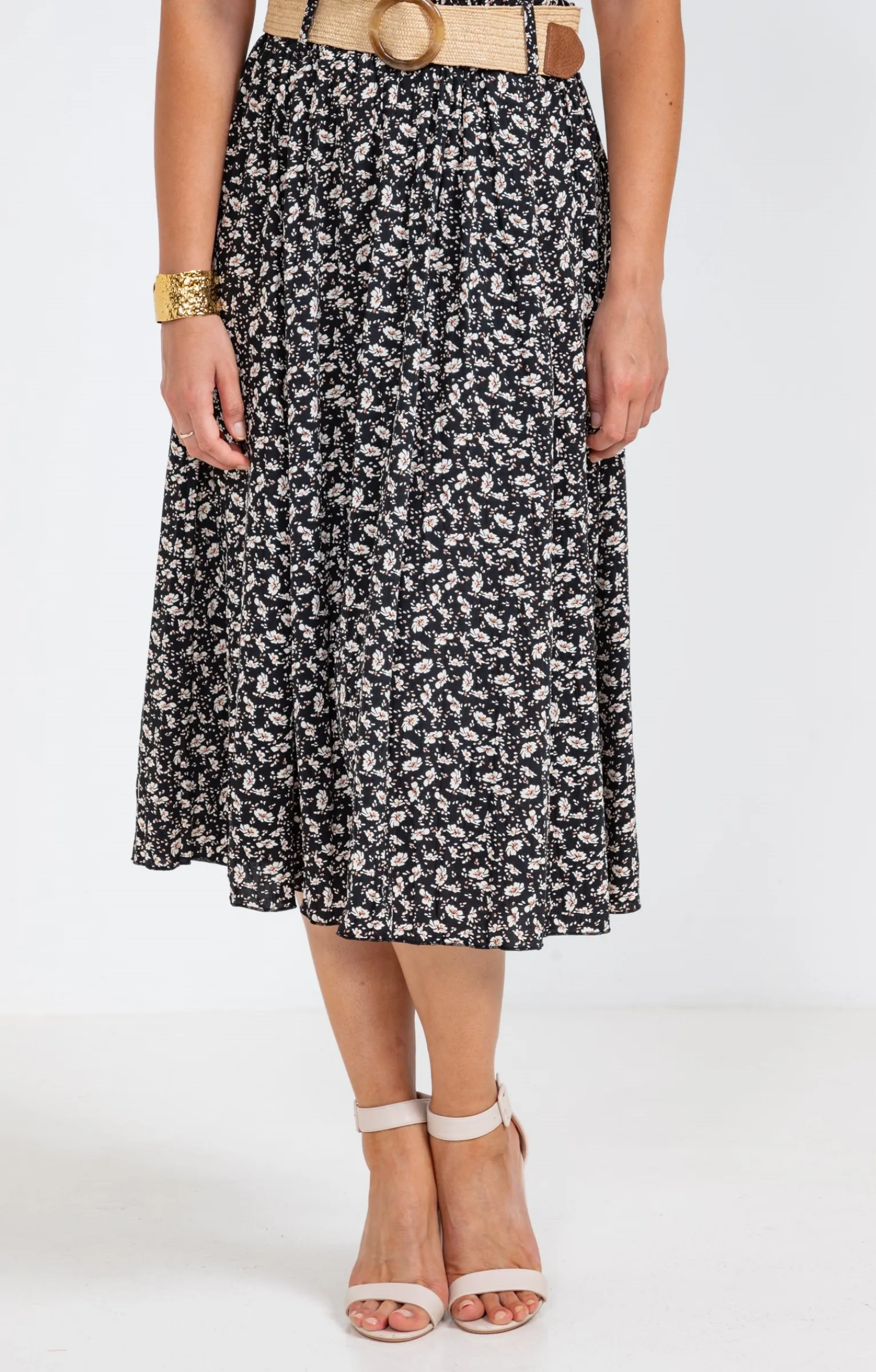 Jupes<Armand Thiery Jupe longue imprimée froissée - Noir