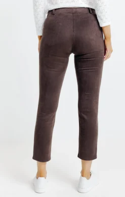 Pantalons<Armand Thiery legging suédine détail clous - Chocolat