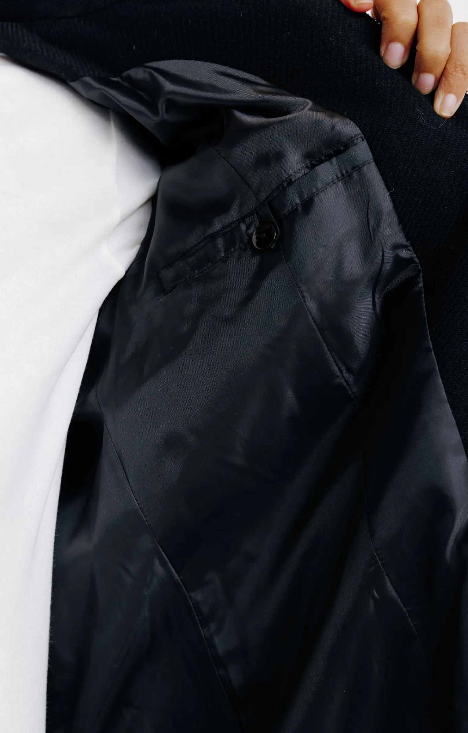 Manteaux<Armand Thiery LONG MANTEAU A CEINTURE - Noir