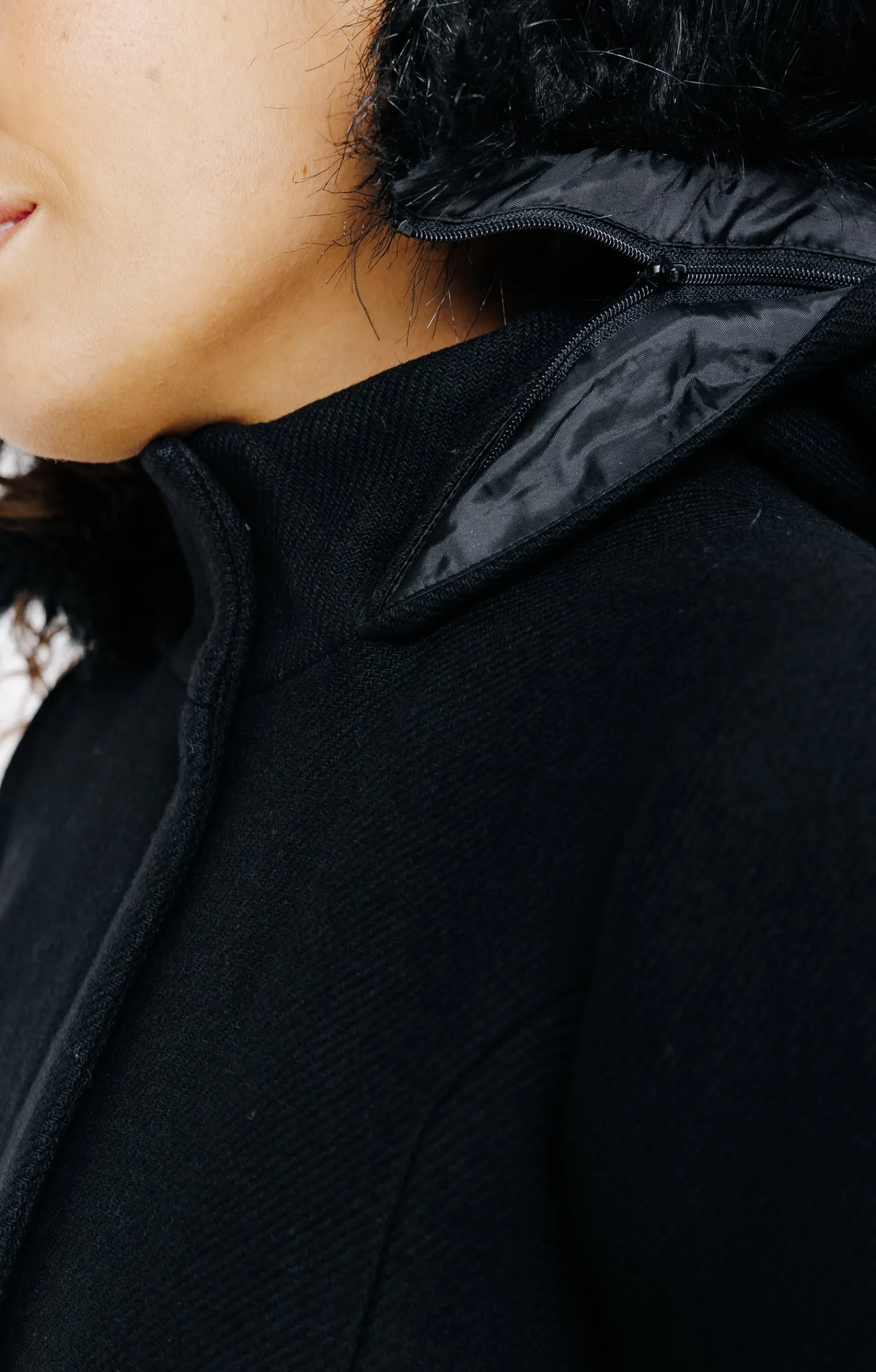 Manteaux<Armand Thiery LONG MANTEAU A CEINTURE - Noir