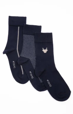 Sous-vêtements & Nuit<Armand Thiery Lot de 3 paires de chaussettes WOLF - Marine
