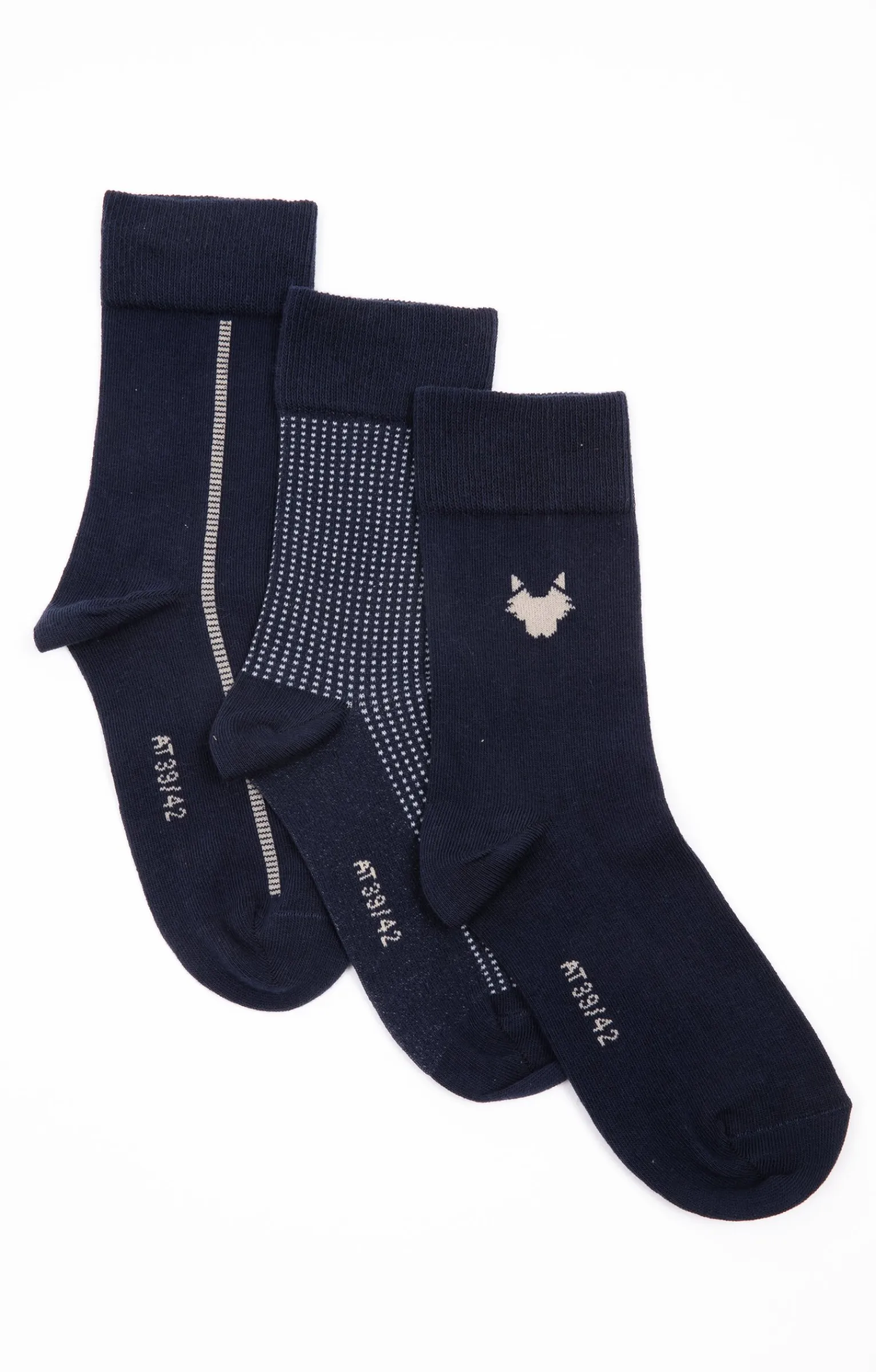 Sous-vêtements & Nuit<Armand Thiery Lot de 3 paires de chaussettes WOLF - Marine