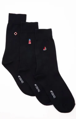 Sous-vêtements & Nuit<Armand Thiery Lot de 3 paires de chaussettes Nautic - Marine