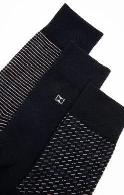 Sous-vêtements & Nuit<Armand Thiery Lot de 3 paires de chaussettes TRAIT FIN - Marine