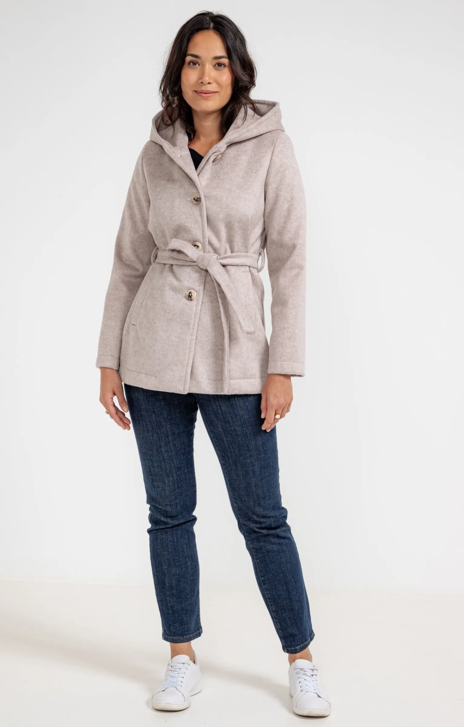 Manteaux<Armand Thiery Manteau avec ceinture à nouer - Grège