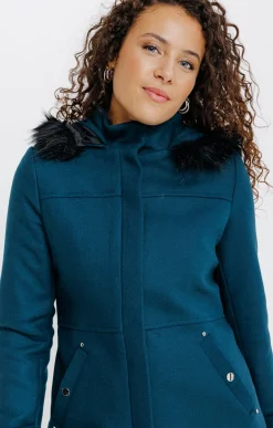 Manteaux<Armand Thiery Manteau col montant - Pétrole