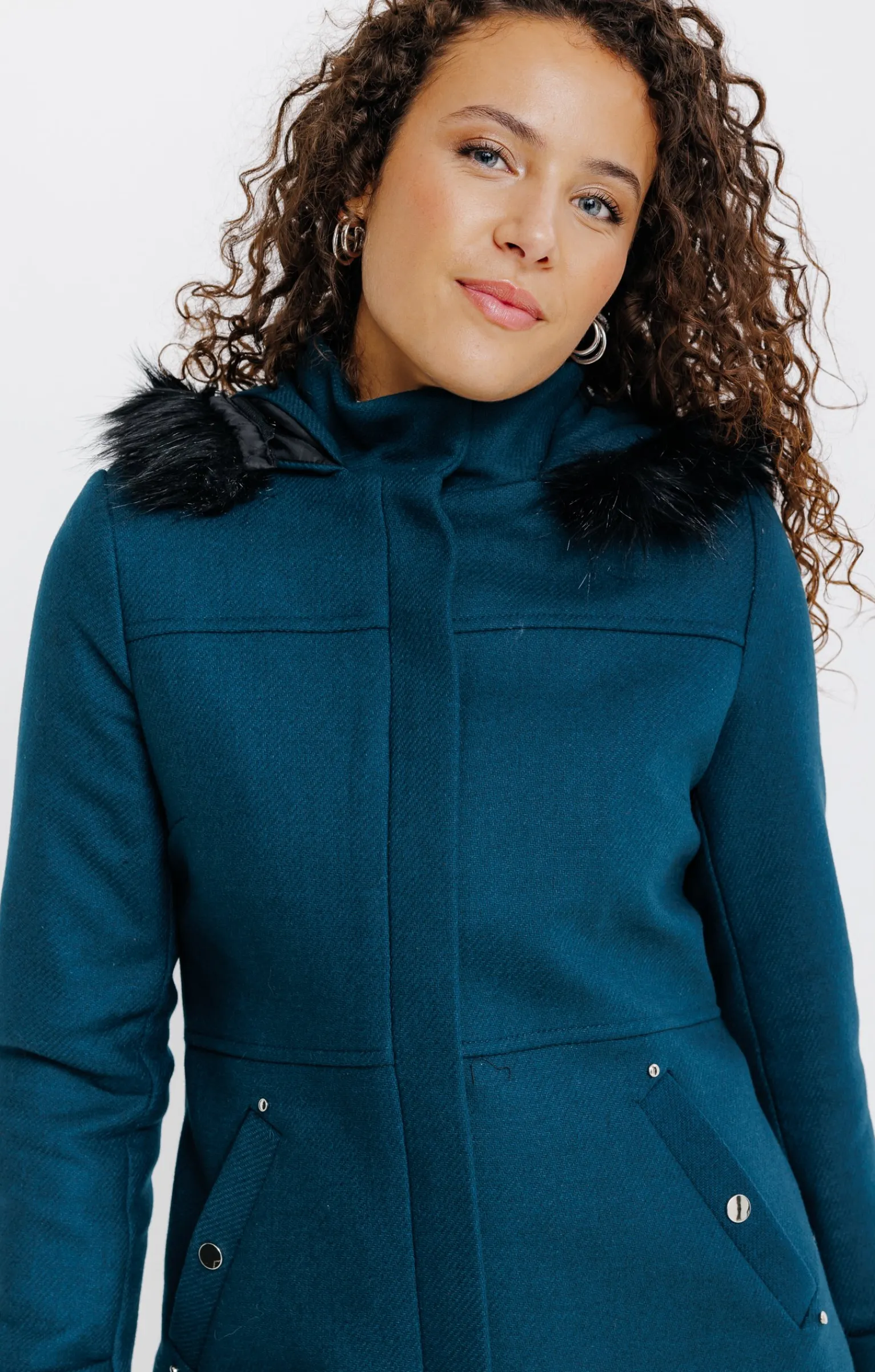 Manteaux<Armand Thiery Manteau col montant - Pétrole