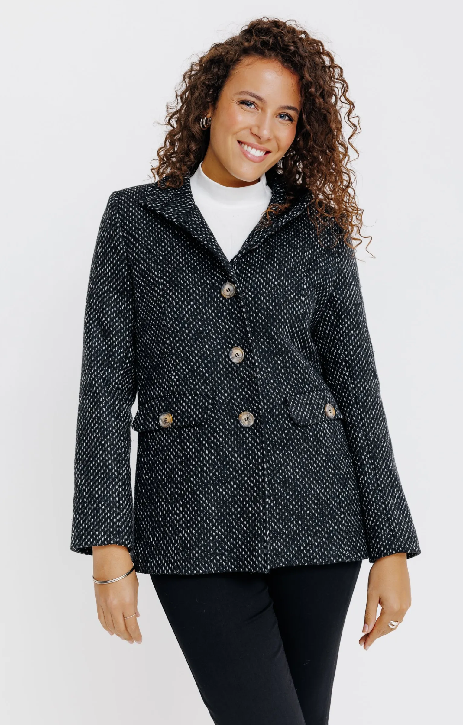 Manteaux<Armand Thiery Manteau col montant - Noir