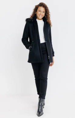 Manteaux<Armand Thiery Manteau col montant - Noir