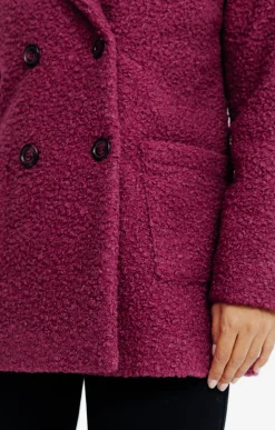 Manteaux<Armand Thiery Manteau court col tailleur - Aubergine