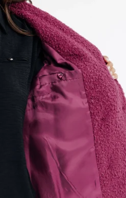 Manteaux<Armand Thiery Manteau court col tailleur - Aubergine