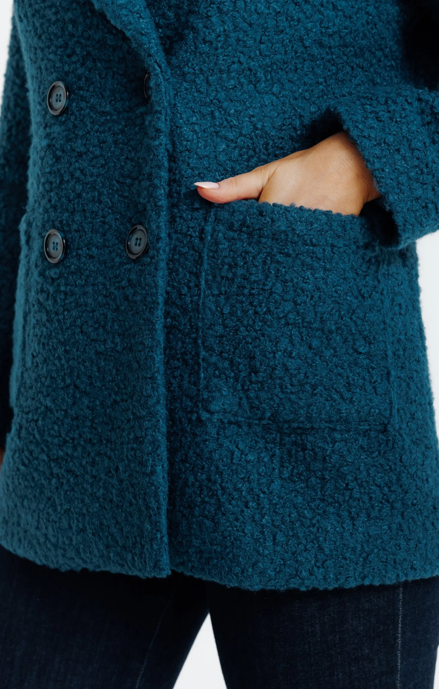 Manteaux<Armand Thiery Manteau court col tailleur - Pétrole