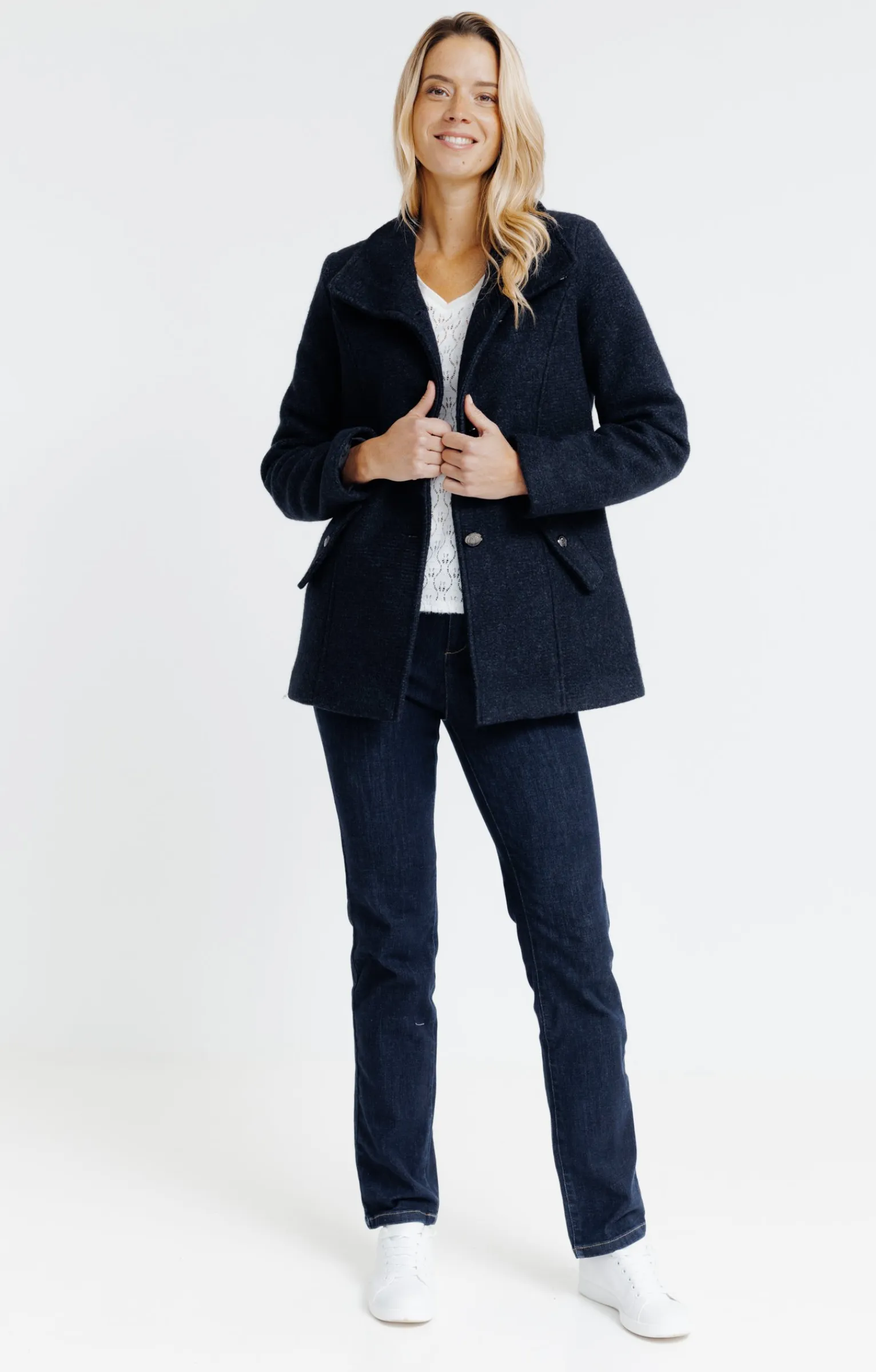 Manteaux<Armand Thiery Manteau en laine - Marine