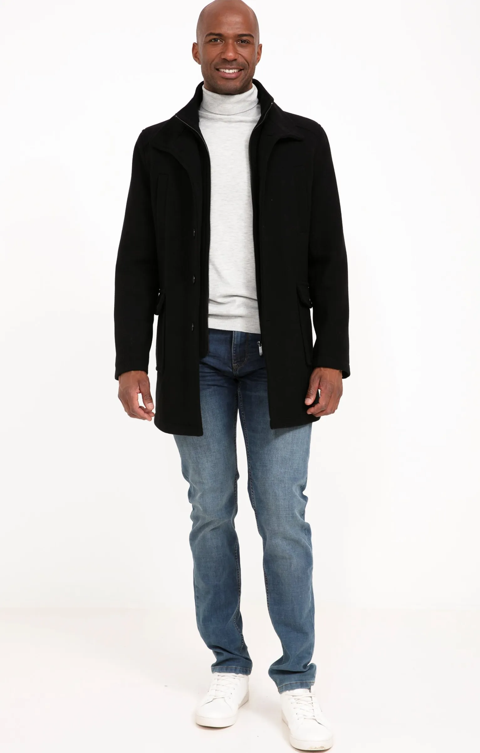 Manteaux<Armand Thiery Manteau mi-long BLACK M - Noir