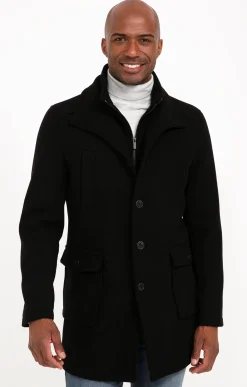 Manteaux<Armand Thiery Manteau mi-long BLACK M - Noir