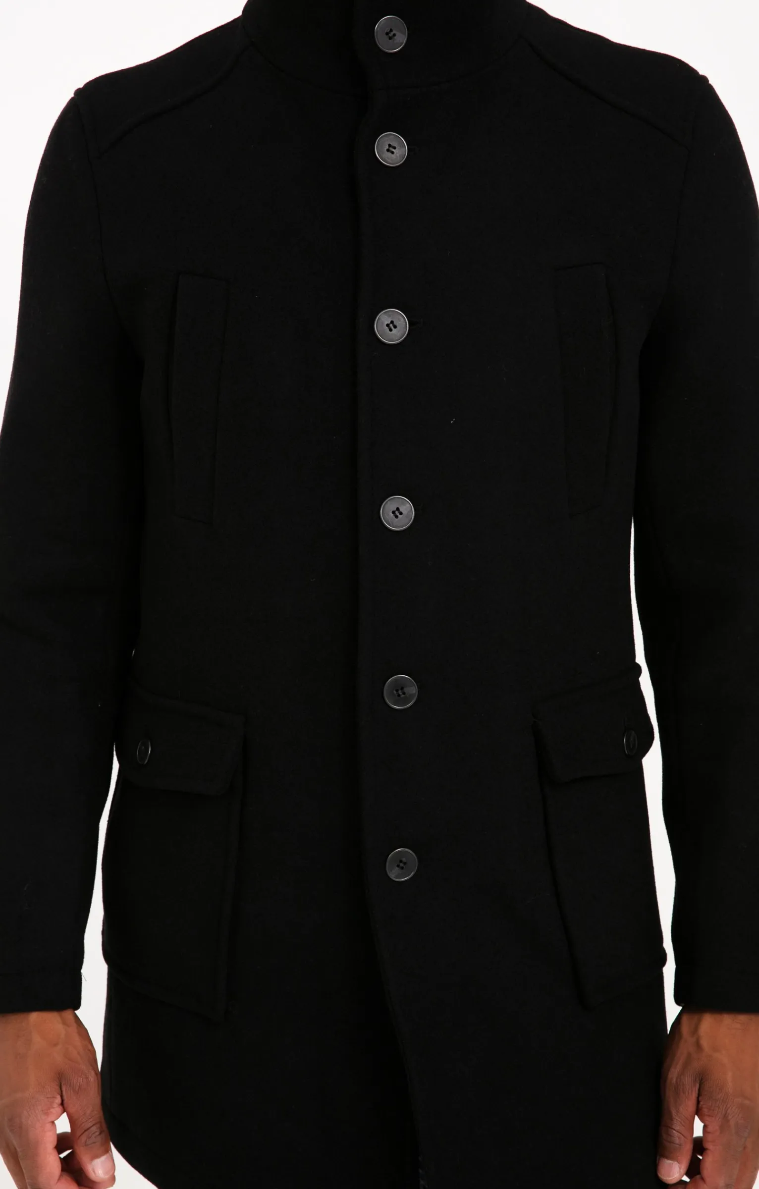 Manteaux<Armand Thiery Manteau mi-long BLACK M - Noir