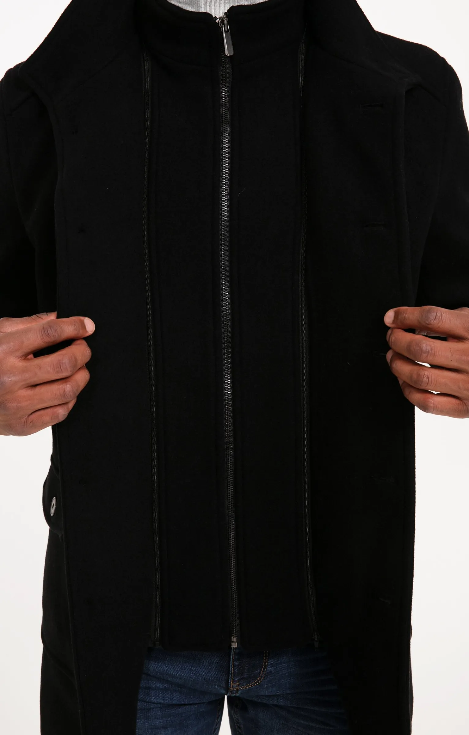 Manteaux<Armand Thiery Manteau mi-long BLACK M - Noir
