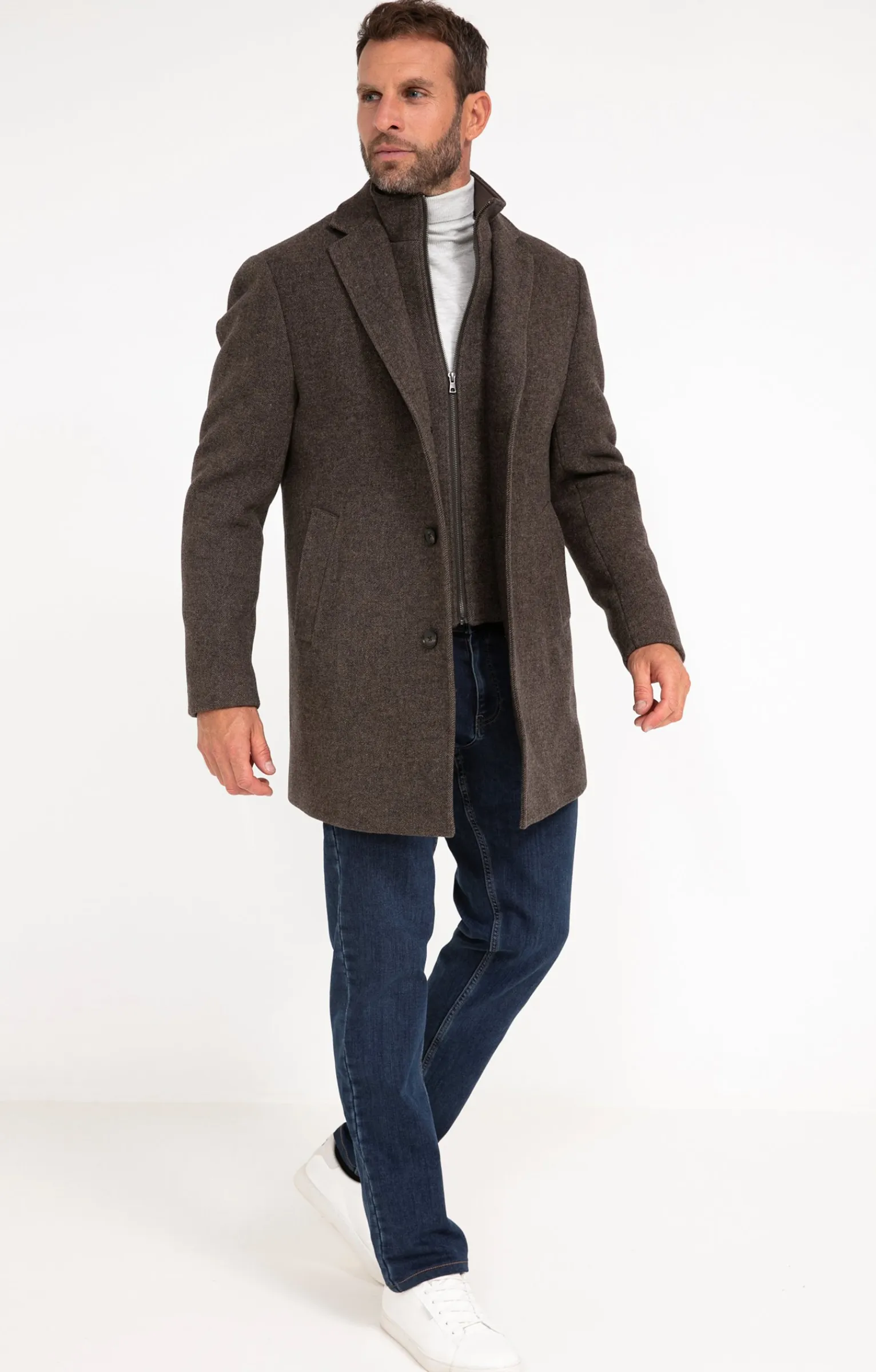 Manteaux<Armand Thiery Manteau mi-long BROWNIE - Marron