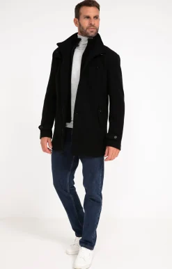 Manteaux<Armand Thiery Manteau mi-long NEW SAENOSTE - Noir