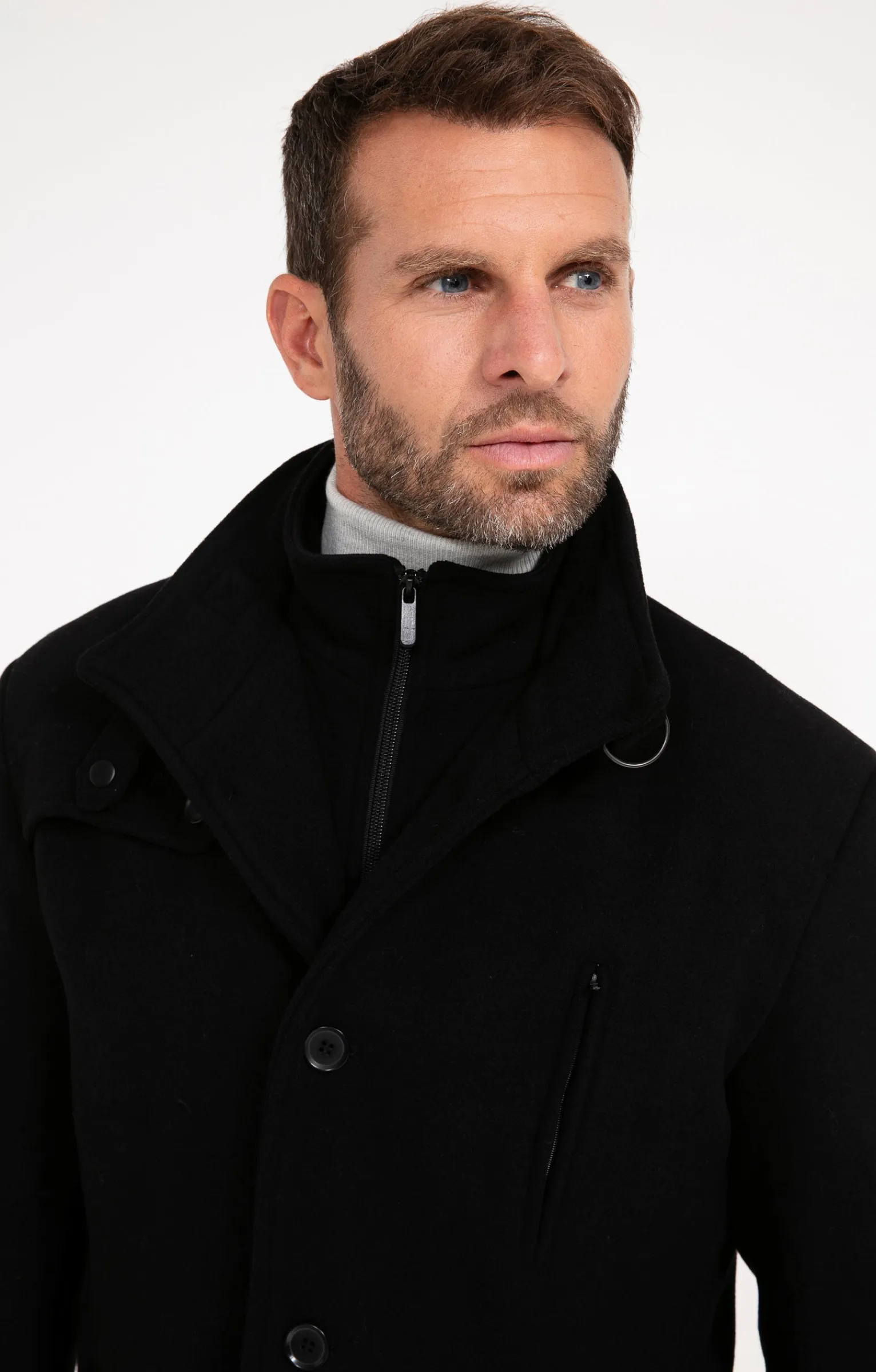 Manteaux<Armand Thiery Manteau mi-long NEW SAENOSTE - Noir