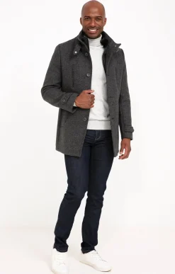 Manteaux<Armand Thiery Manteau mi-long SAELO - Grismoyen