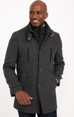Manteaux<Armand Thiery Manteau mi-long SAELO - Grismoyen