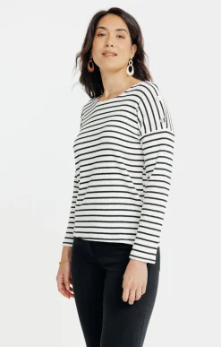 Pulls & Cardigans<Armand Thiery Marinière fantaisie - Écru