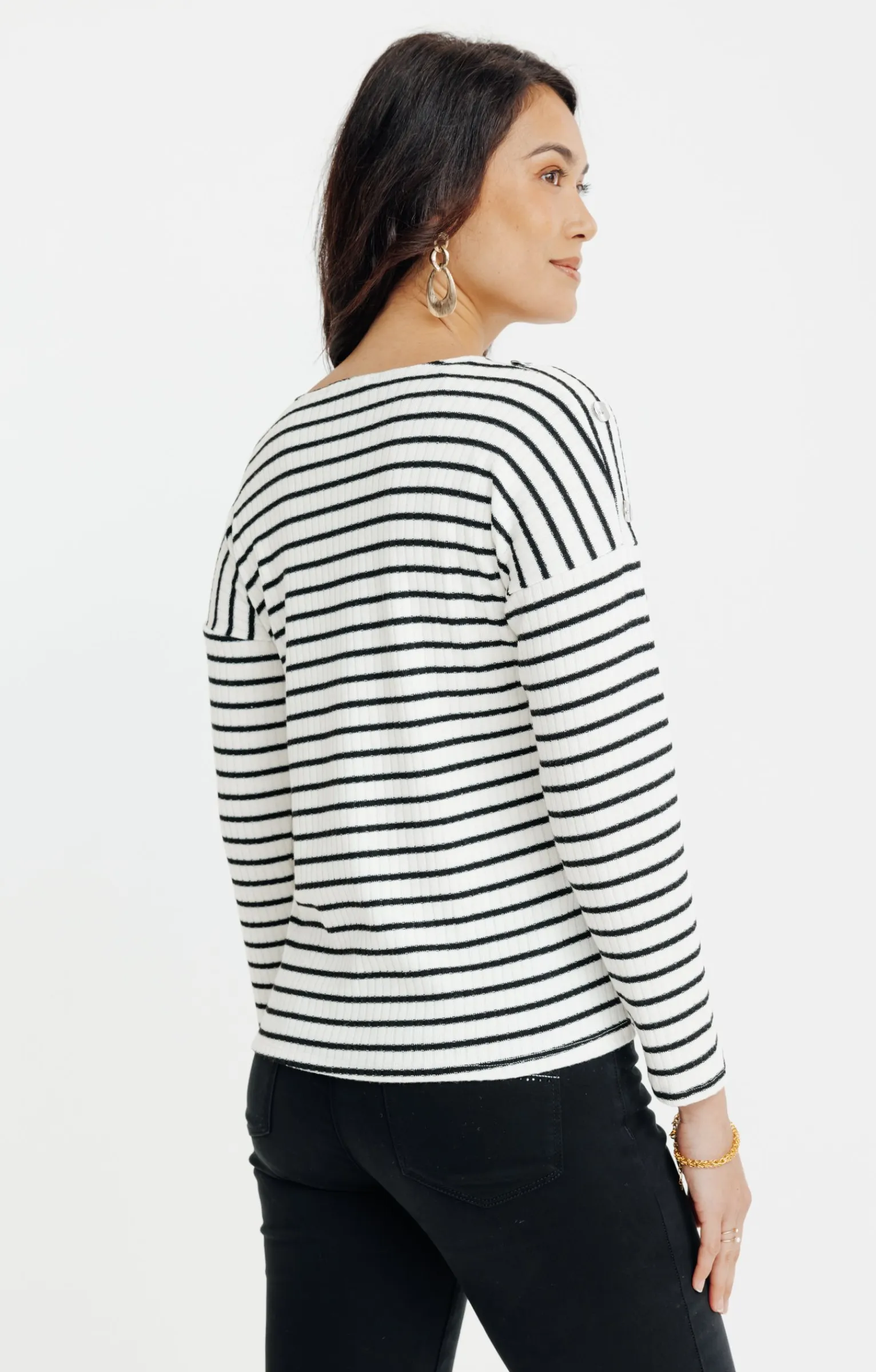 Pulls & Cardigans<Armand Thiery Marinière fantaisie - Écru
