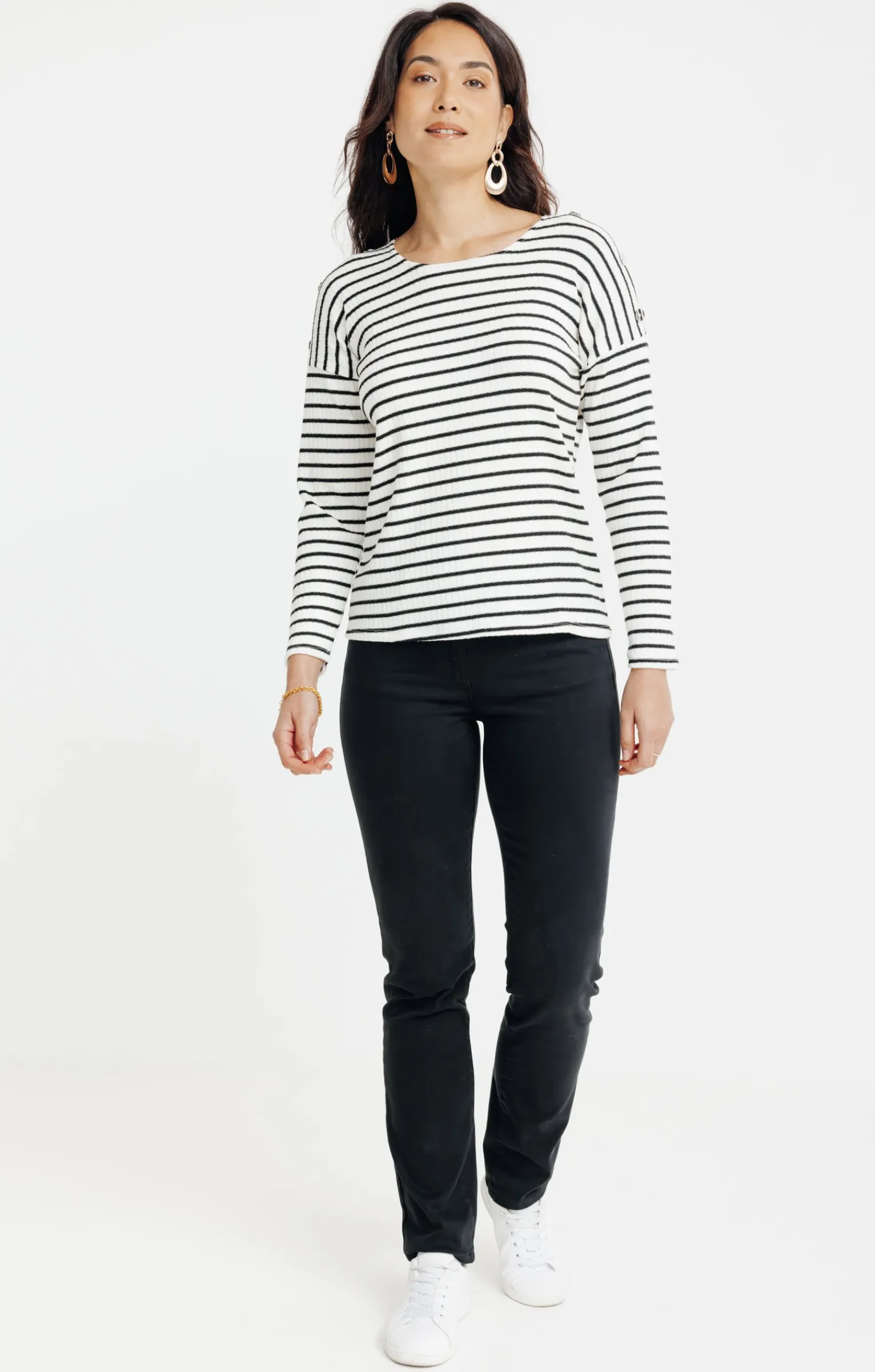 Pulls & Cardigans<Armand Thiery Marinière fantaisie - Écru