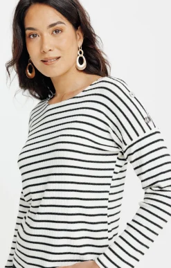 Pulls & Cardigans<Armand Thiery Marinière fantaisie - Écru