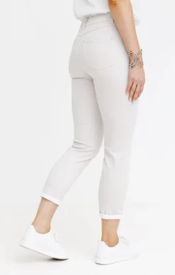Pantalons<Armand Thiery Pantacourt avec fines rayures - Grège