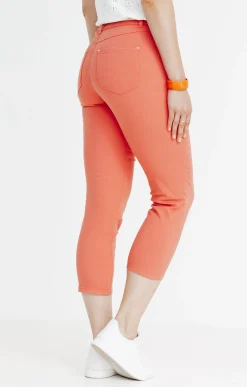 Pantalons<Armand Thiery Pantacourt mi-mollet avec ceinture corde - Pamplemousse