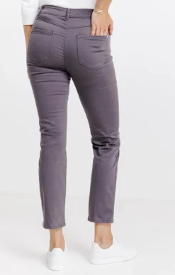 Pantalons<Armand Thiery Pantalon 7/8 coton détail clous poches - Grismoyen