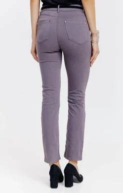 Pantalons<Armand Thiery Pantalon 7/8 coton viscose avec ceinture - Grismoyen