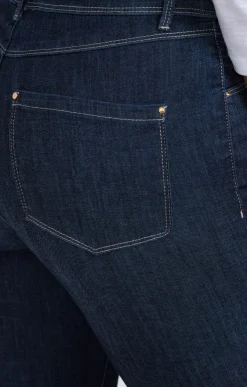 Pantalons<Armand Thiery Pantalon 7/8 denim brut zippé - Bleu