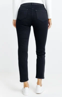 Pantalons<Armand Thiery Pantalon 7/8 détail clou et strass - Noir