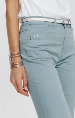 Pantalons<Armand Thiery Pantalon 7/8 forme chino avec ceinture - Vertnil